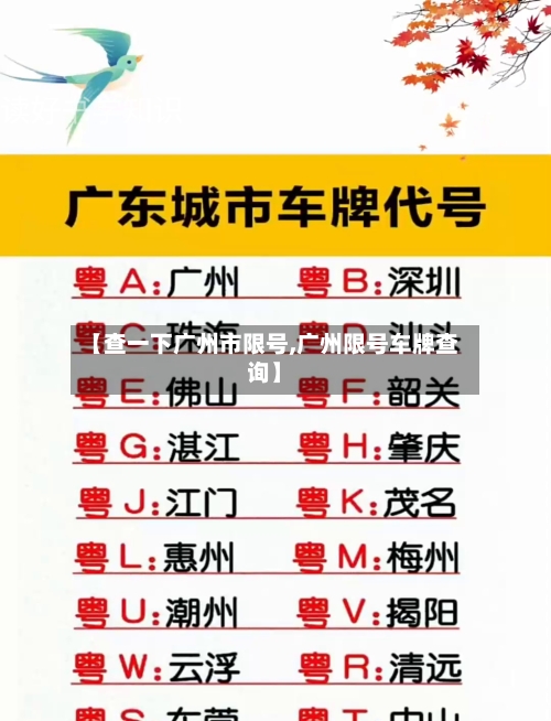 【查一下广州市限号,广州限号车牌查询】