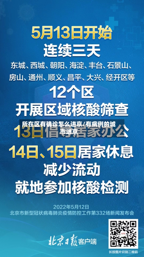 所在区有确诊怎么进京/有病例的城市进京