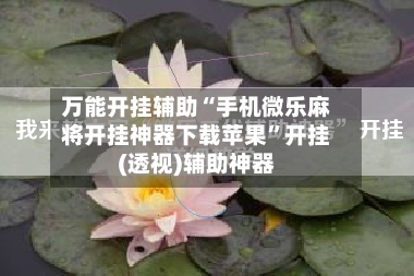 万能开挂辅助“手机微乐麻将开挂神器下载苹果”开挂(透视)辅助神器
