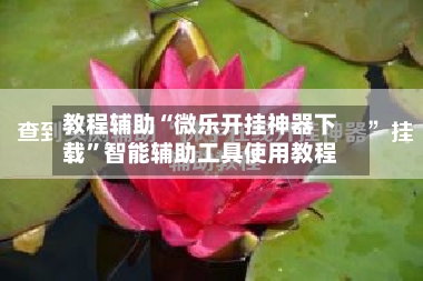教程辅助“微乐开挂神器下载”智能辅助工具使用教程