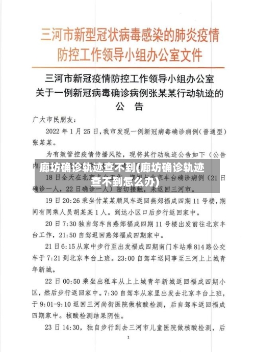 廊坊确诊轨迹查不到(廊坊确诊轨迹查不到怎么办)