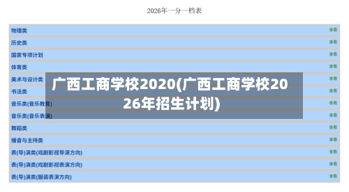 广西工商学校2020(广西工商学校2026年招生计划)