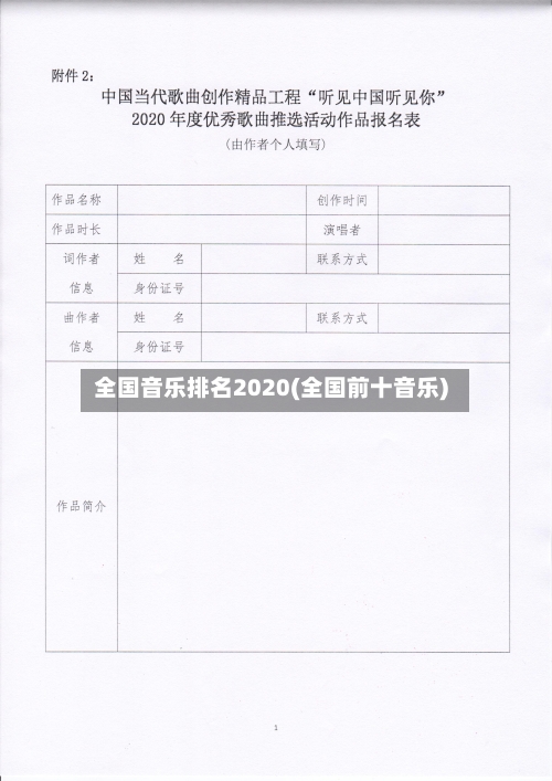 全国音乐排名2020(全国前十音乐)