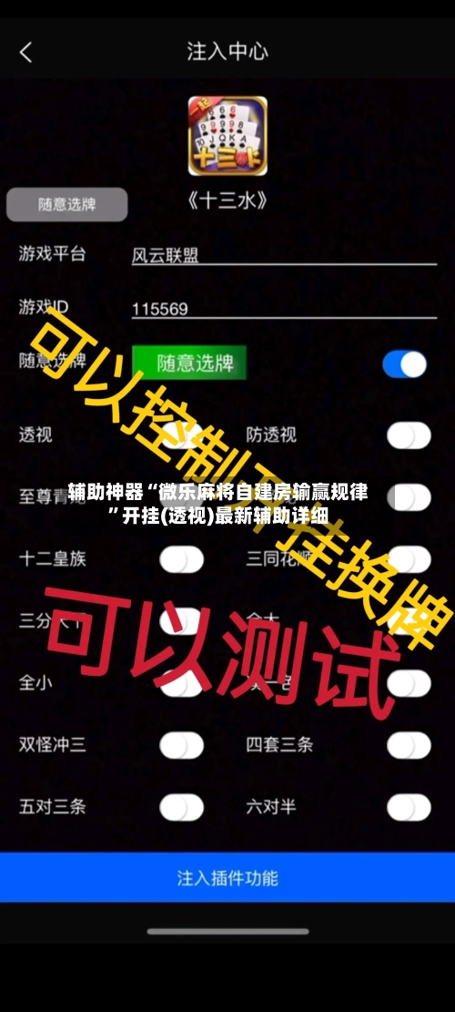 辅助神器“微乐麻将自建房输赢规律”开挂(透视)最新辅助详细