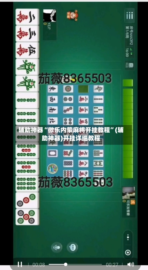 辅助神器“微乐内蒙麻将开挂教程”(辅助神器)开挂详细教程