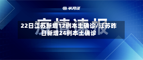22日江苏新增12例本土确诊/江苏昨日新增24例本土确诊
