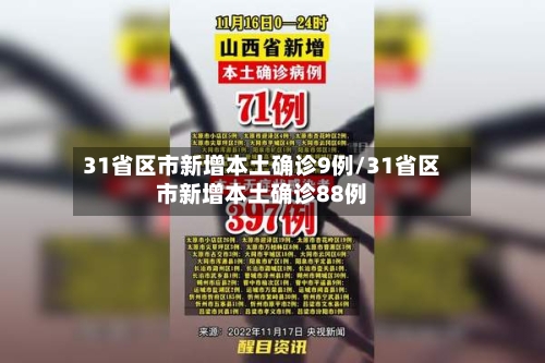 31省区市新增本土确诊9例/31省区市新增本土确诊88例