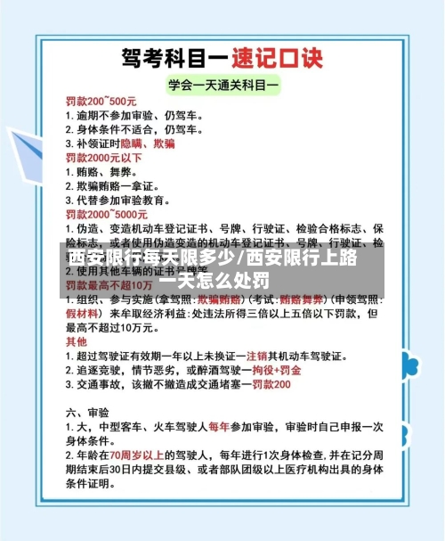 西安限行每天限多少/西安限行上路一天怎么处罚