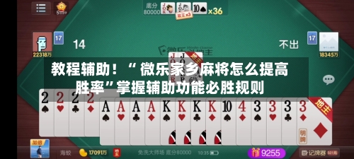 教程辅助！“ 微乐家乡麻将怎么提高胜率”掌握辅助功能必胜规则
