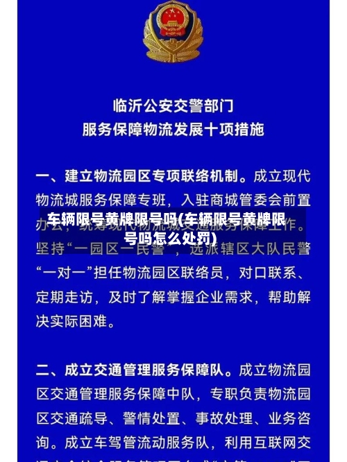 车辆限号黄牌限号吗(车辆限号黄牌限号吗怎么处罚)