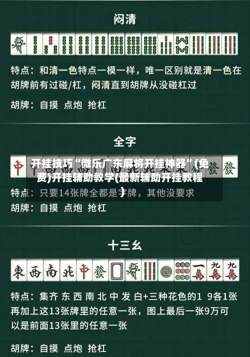 开挂技巧“微乐广东麻将开挂神器”(免费)开挂辅助教学(最新辅助开挂教程)