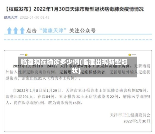 临潼现在确诊多少例(临潼出现新型冠状)