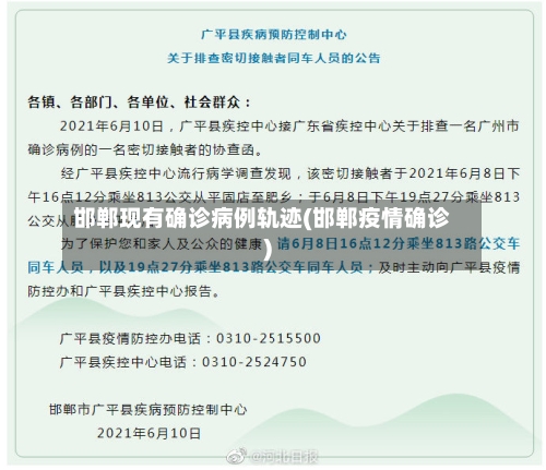 邯郸现有确诊病例轨迹(邯郸疫情确诊)