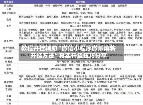 教程开挂辅助“微信小程序微乐麻将开挂方法”真实开挂技巧分享
