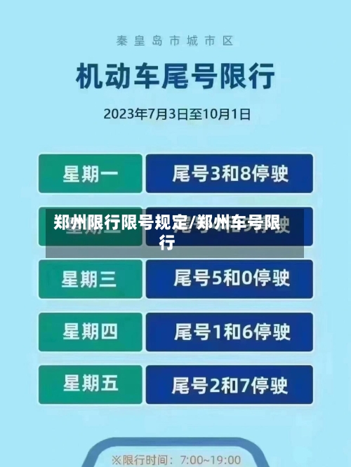 郑州限行限号规定/郑州车号限行