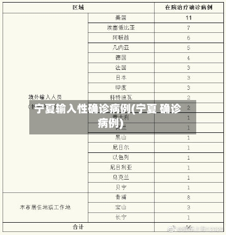 宁夏输入性确诊病例(宁夏 确诊病例)