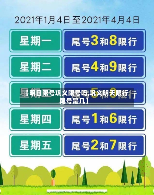 【明日限号巩义限号吗,巩义明天限行尾号是几】