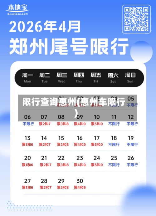 限行查询惠州(惠州车限行)