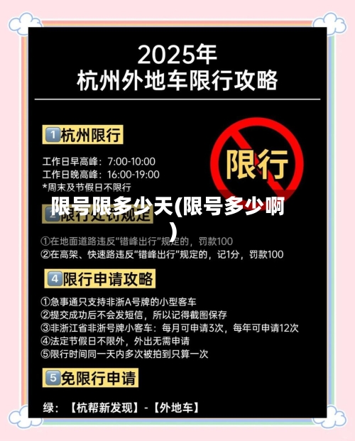 限号限多少天(限号多少啊)