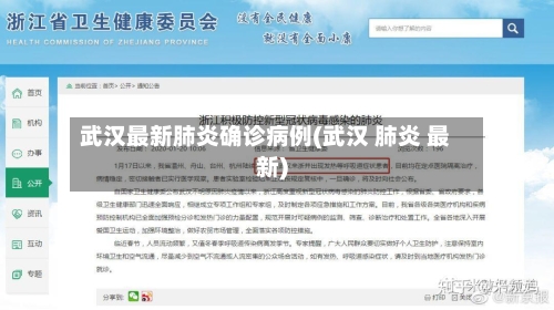 武汉最新肺炎确诊病例(武汉 肺炎 最新)