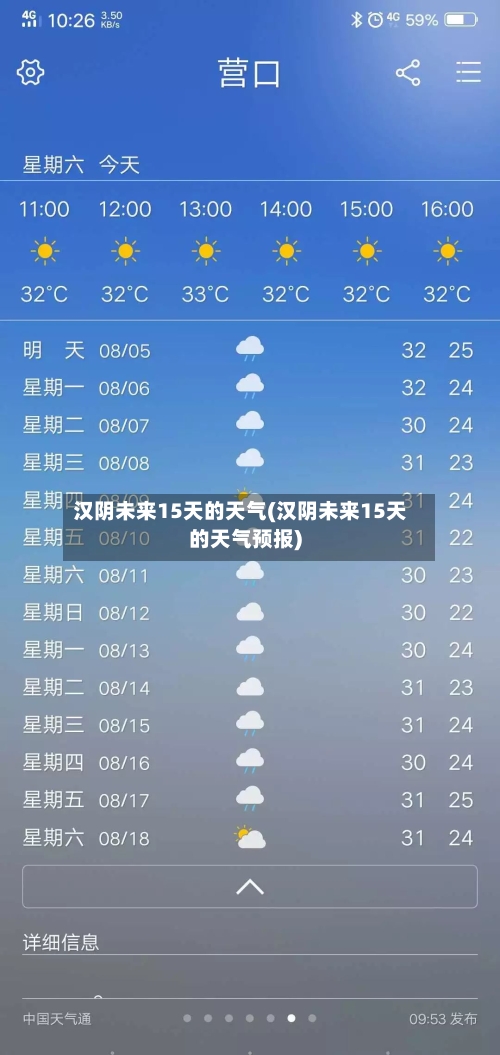 汉阴未来15天的天气(汉阴未来15天的天气预报)