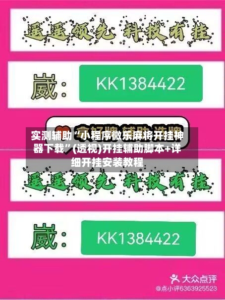 实测辅助“小程序微乐麻将开挂神器下载”(透视)开挂辅助脚本+详细开挂安装教程