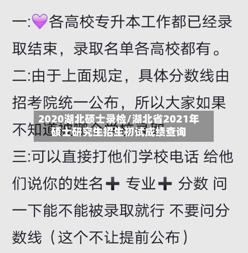 2020湖北硕士录检/湖北省2021年硕士研究生招生初试成绩查询