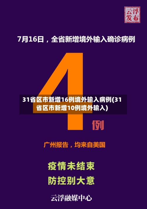 31省区市新增16例境外输入病例(31省区市新增10例境外输入)