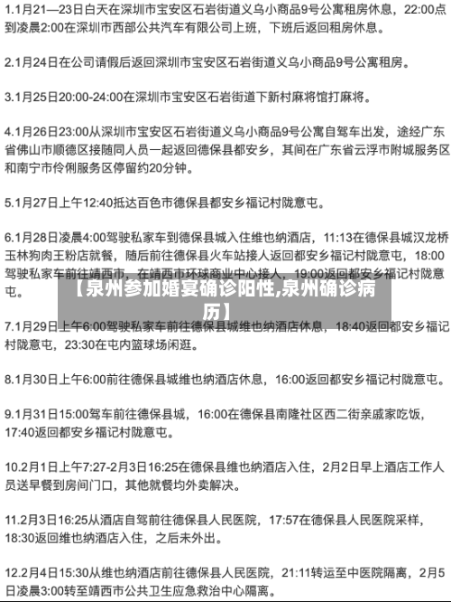【泉州参加婚宴确诊阳性,泉州确诊病历】