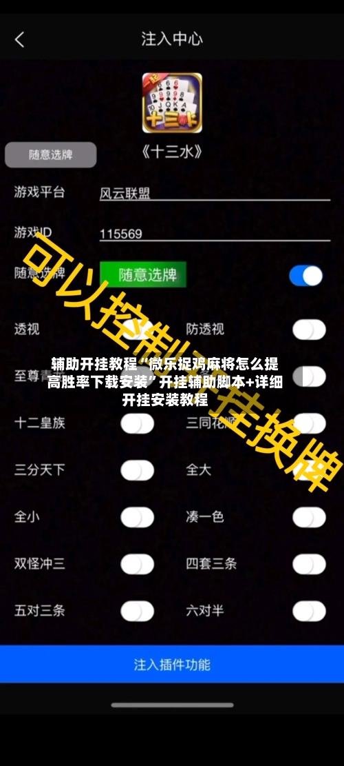 辅助开挂教程“微乐捉鸡麻将怎么提高胜率下载安装”开挂辅助脚本+详细开挂安装教程