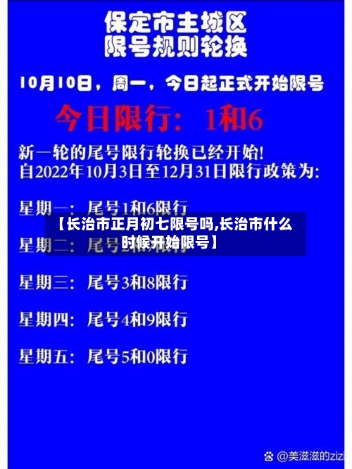 【长治市正月初七限号吗,长治市什么时候开始限号】