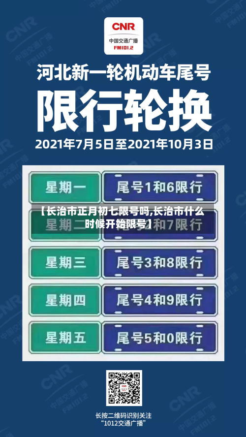 【长治市正月初七限号吗,长治市什么时候开始限号】