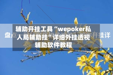 辅助开挂工具“wepoker私人局辅助挂”详细外挂透视辅助软件教程