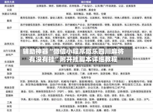辅助神器“微信小程序微乐四川麻将有没有挂”附开挂脚本详细教程