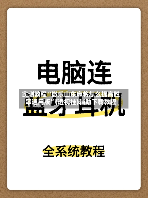 实测教程“微乐山东麻将怎么提高胜率通用版”(透视挂)辅助下载教程