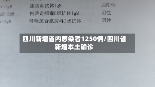 四川新增省内感染者1250例/四川省新增本土确诊
