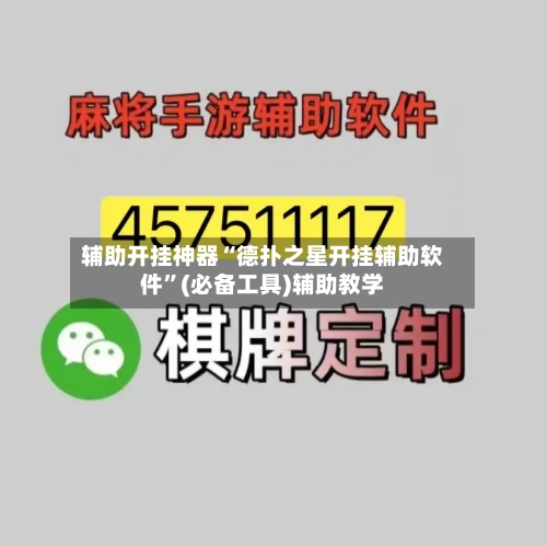 辅助开挂神器“德扑之星开挂辅助软件”(必备工具)辅助教学