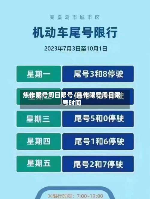 焦作限号周日限号/焦作限号周日限号时间