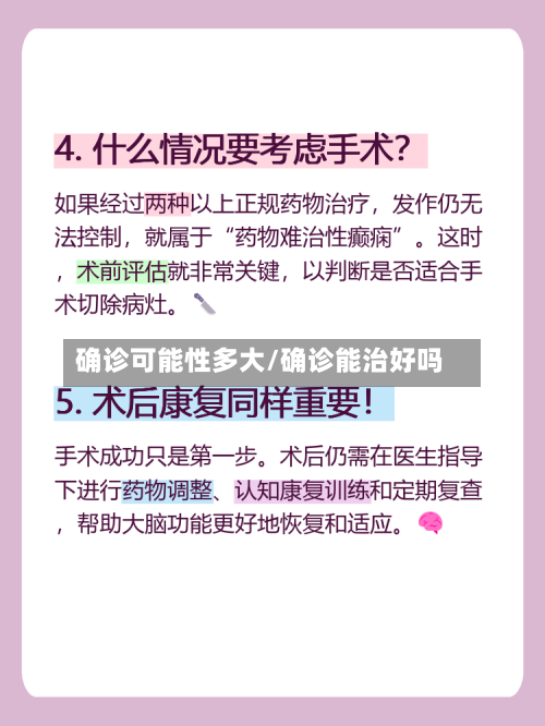 确诊可能性多大/确诊能治好吗