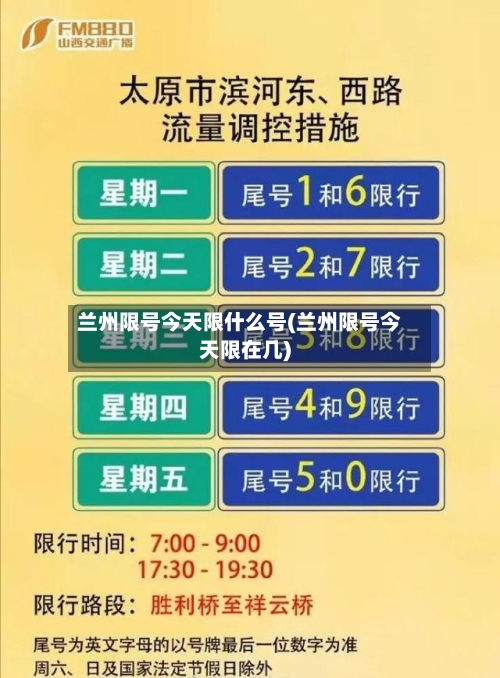 兰州限号今天限什么号(兰州限号今天限在几)