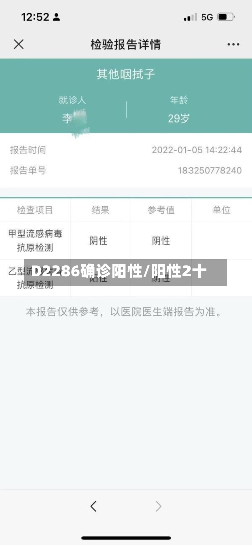 D2286确诊阳性/阳性2十