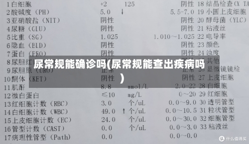 尿常规能确诊吗(尿常规能查出疾病吗)