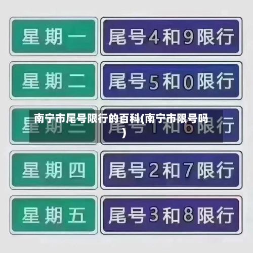 南宁市尾号限行的百科(南宁市限号吗)