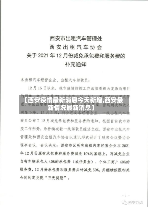 【西安疫情最新消息今天新增,西安最新情况最新消息】