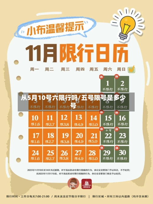 从5月10号六限行吗/五号限号是多少号