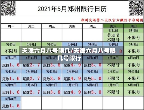 天津六月八号限几/天津六月八号限几号限行