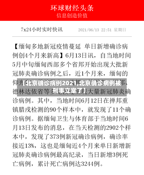 【北京确诊病例2021,北京确诊病例被刑事立案了】