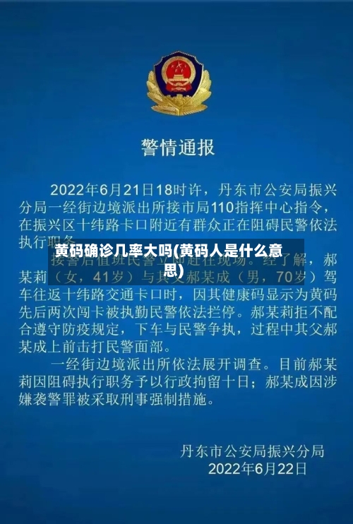 黄码确诊几率大吗(黄码人是什么意思)