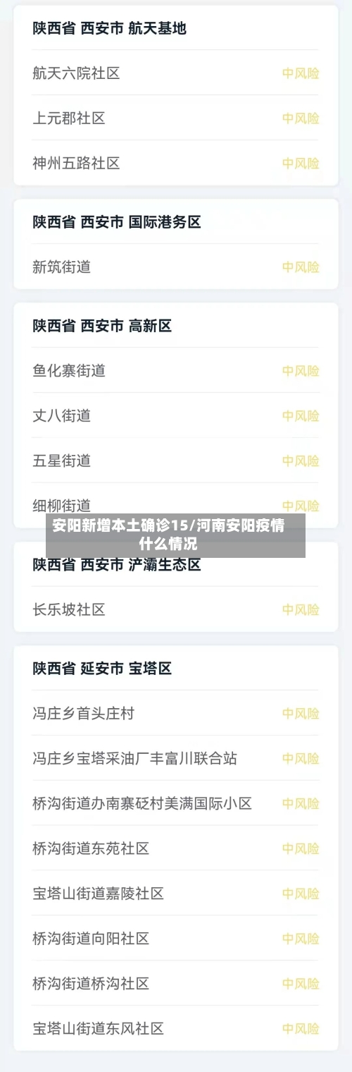 安阳新增本土确诊15/河南安阳疫情什么情况
