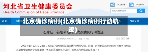 北京确诊病例(北京确诊病例行动轨迹)